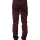 Maroon Cotton Stretch Skinny Fit Men Denim Jeans