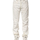 White Cotton Stretch Straight Fit Men Denim Jeans