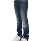 Blue Washed Skinny Fit Casual Men Denim Jeans