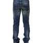 Blue Washed Skinny Fit Casual Men Denim Jeans