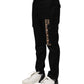 Black Cotton Cargo Casual Pants