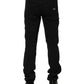 Black Cotton Skinny Men Denim Jeans