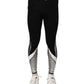 Black Silver Nylon Skinny Men Leggings Pants