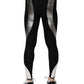 Black Silver Nylon Skinny Men Leggings Pants