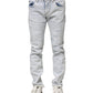 Light Blue Tattered Skinny Denim Jeans
