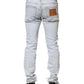 Light Blue Tattered Skinny Denim Jeans