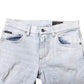 Light Blue Tattered Skinny Denim Jeans
