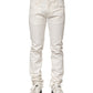 White Cotton Skinny Men Denim Jeans