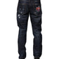 Dark Blue Tattered Skinny Denim Jeans