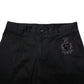 Dark Blue Logo Cotton Dress Pants