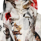 Multicolor Animal Print Silk Ascot Maxi Dress