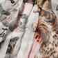 Multicolor Animal Print Silk Ascot Maxi Dress