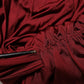Red Viscose Fitted One Shoulder Midi Dress