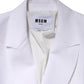 White Polyester Long Sleeves Ruffled Wrap Jacket