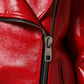 Red Lambskin Full Zipper Jacket