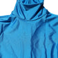 Blue Nylon Turtleneck Bodycon Jumpsuit Dress