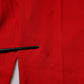 Red Wool Mid Waisted Tapered Pants