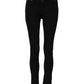 Black Skinny Cotton Mid Waisted Denim Jeans
