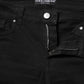 Black Cotton Skinny Mid Waisted Denim Jeans