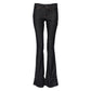 Blue Mid Waist Cotton Wide Leg Denim Jeans