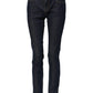 Blue Skinny Cotton Mid Waisted Denim Jeans