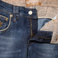 Blue Cotton Mid Waist Wide Leg Denim Jeans