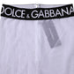 Gray Nylon DG Logo Mid Waisted Leggings Pants