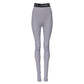 Gray Nylon DG Logo Mid Waisted Leggings Pants