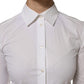 White Cotton Collared Long Sleeves Top Shirt