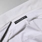 White Cotton Collared Long Sleeves Top Shirt