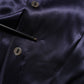 Dark Purple Silk Ascot Collared Blouse Top