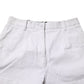White Cotton Mid Waist Women Bermuda Shorts