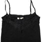 Black Wool Sleeveless Square Neck Tank Top