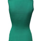 Green Silk Sleeveless Round Neck Tank Top