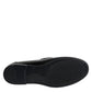 Black Leather Slip On Loafers Dress Shoes