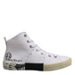 White Lace Up Mid Top Women Sneakers Shoes