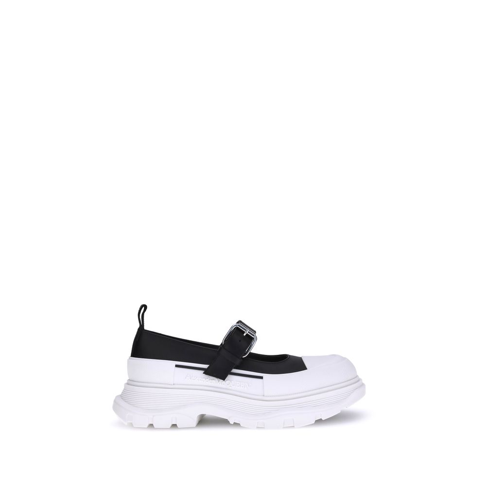 Black Rubber Ballet Flats