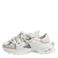 White Gray Low Top Space Sneakers Shoes