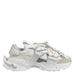 White Gray Low Top Space Sneakers Shoes