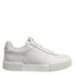 White Miami Leather Low Top Men Sneakers Shoes