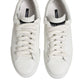 White Logo Lace Up Low Top Men Sneakers Shoes