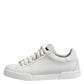 White Logo Lace Up Low Top Men Sneakers Shoes