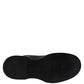 Black Leather Mid Calf Boots Flats Shoes