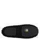 Black Wool Slip On Flats Ballerina Shoes
