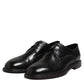 Black Leather Derby Wingtip Formal Shoes