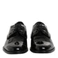 Black Patent Leather Derby Formal Dress Shoes