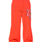Orange Polyester Jogger Men Sweatpants Pants
