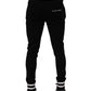 Black Cotton Men Jogger Sweatpants Pants