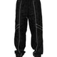 Black Cotton Straight Jogger Sweatpants Pants