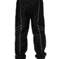 Black Cotton Straight Jogger Sweatpants Pants